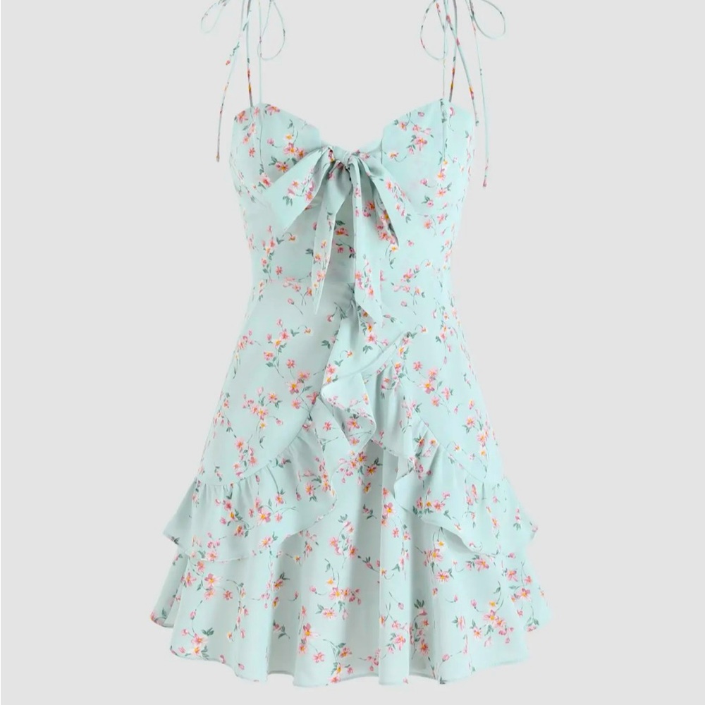 Ruffled mini dress
